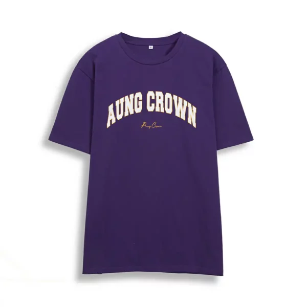 Aung Crown green and purple t shirt in purple color KN2103161