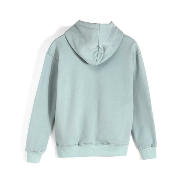 Aung Crown light blue hoodie women at the back view SFZ-210708-1