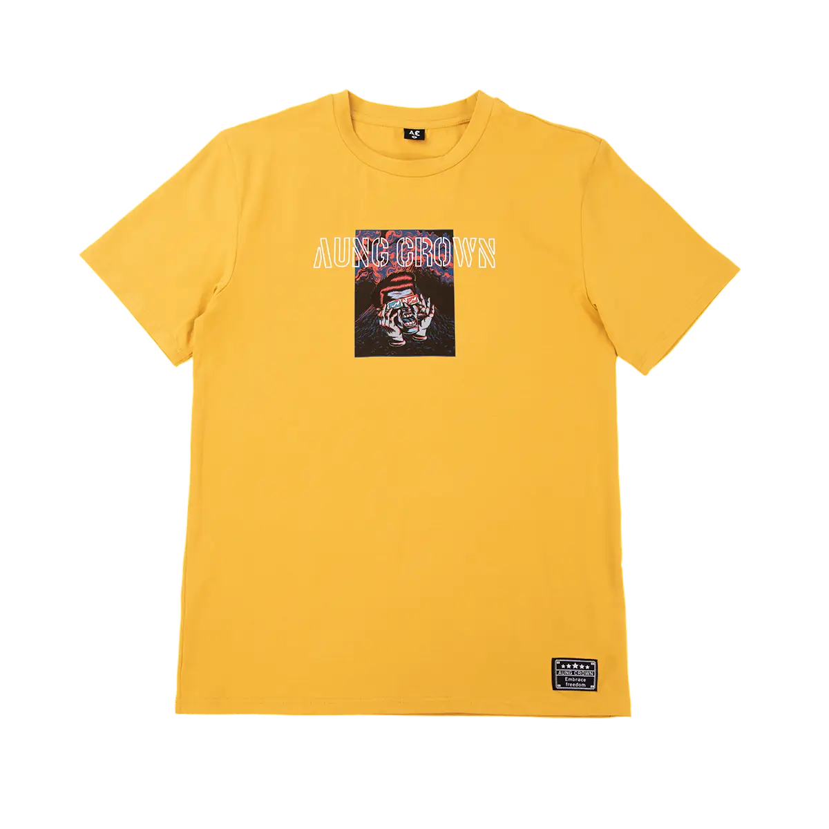 Aung Crown men yellow t shirt 20201013-T000584-Ckim
