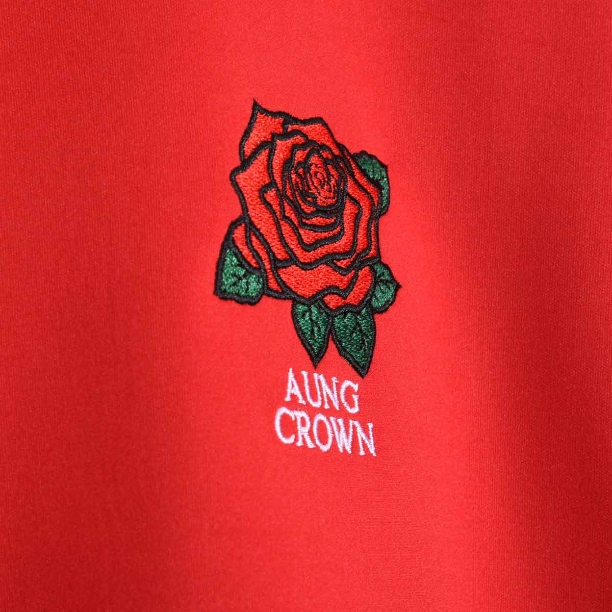 red tracksuit men - collar jacket - embroidery roses KN2102241