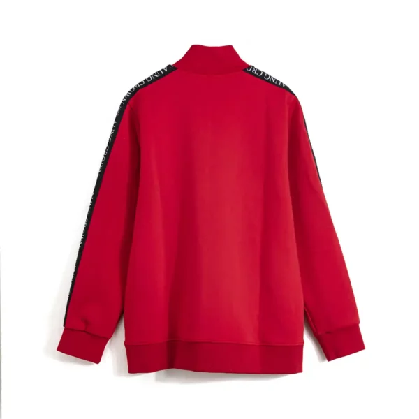 red tracksuit men - collar jacket at the back view KN2102241