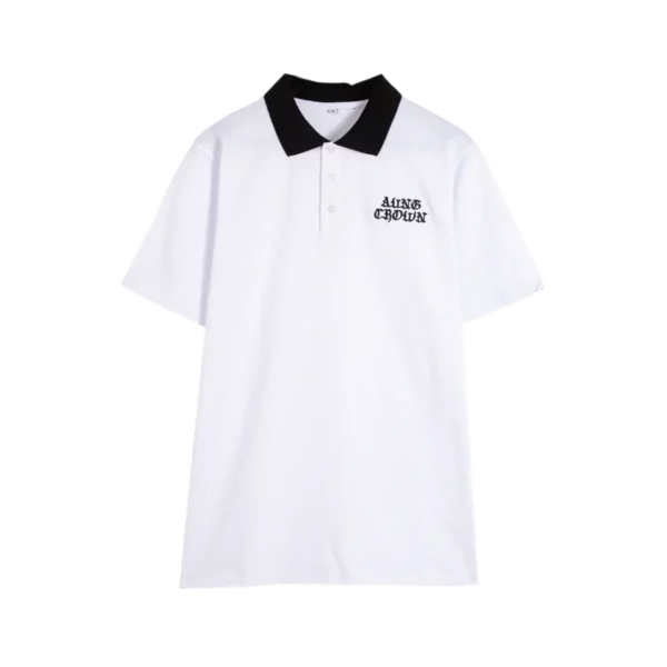 white pique polo t shirt SFA-210419-3