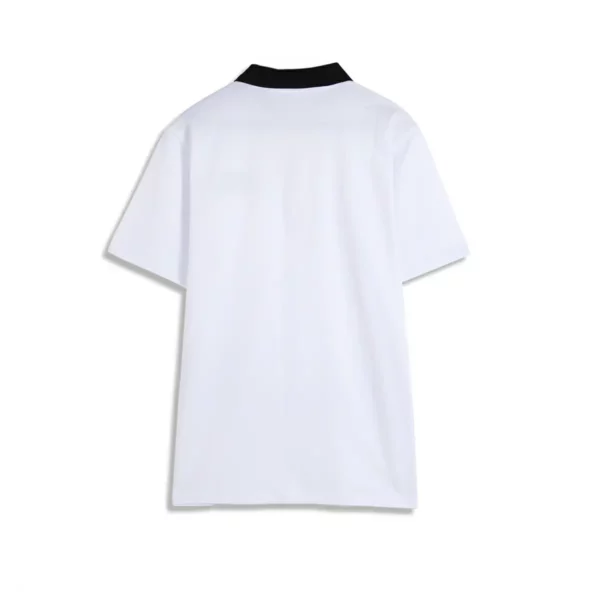 white pique polo t shirt at back side SFA-210419-3