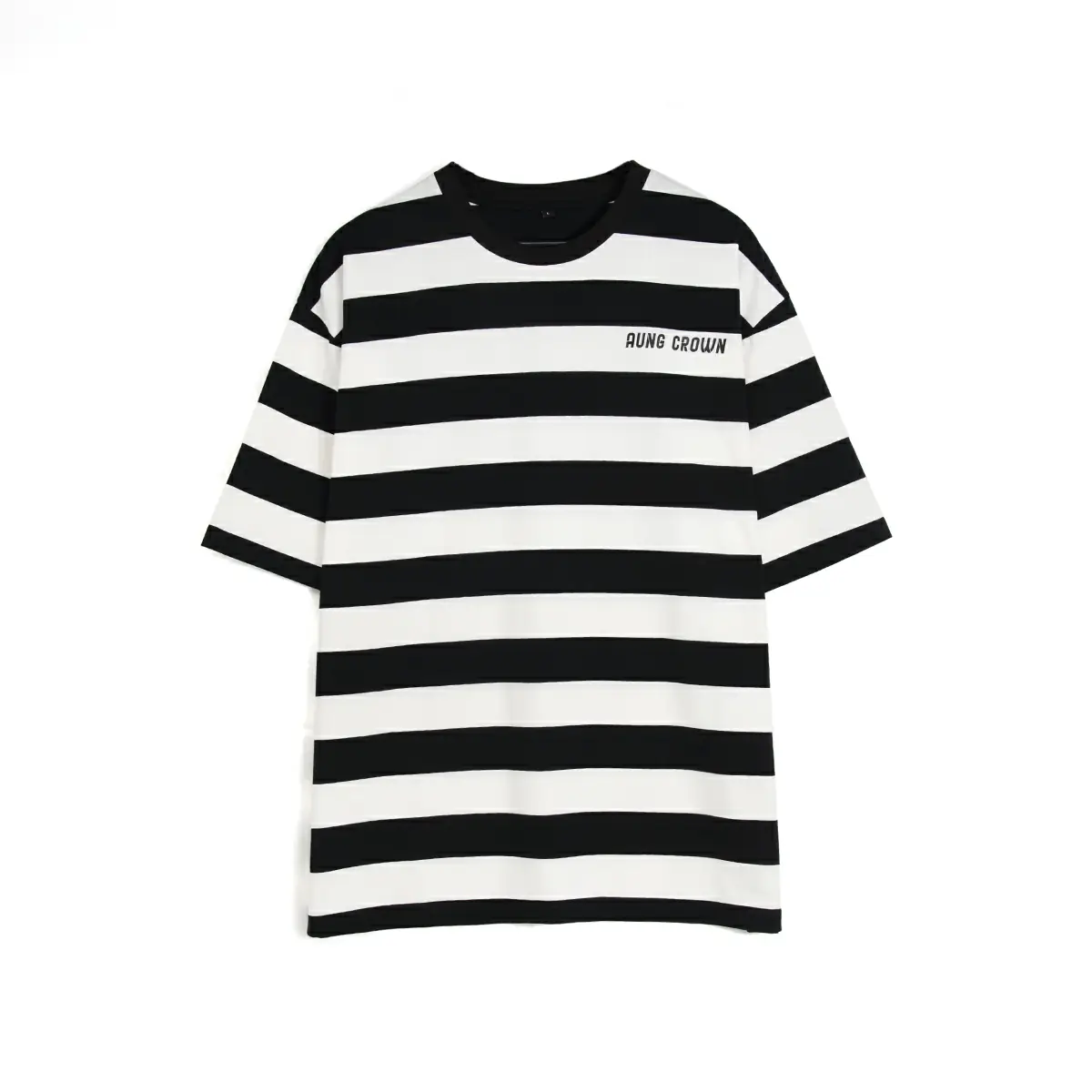 black and white stripe t shirt at the front view SFA-210330-7 black and white stripe t shirt at the front view SFA-210330-7