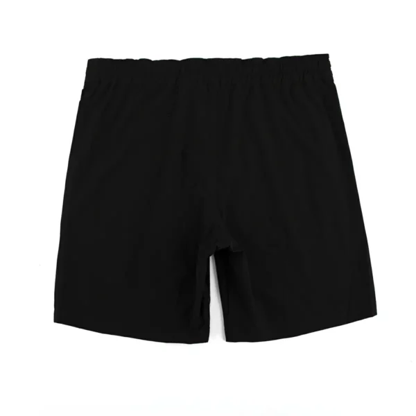 black sweat shorts women at back SFA-210420-2