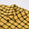 button-down yellow mens yellow check shirt SFA-210331-4