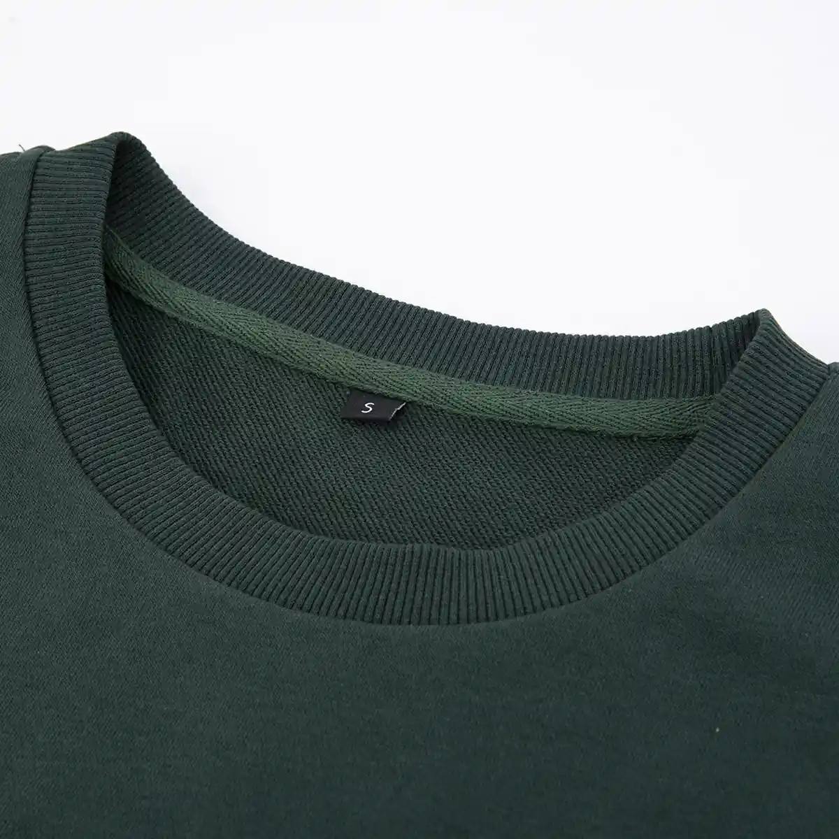 dark green sweatshirt with a ribbed crew neckline SFZ-210518-8 dark green sweatshirt with a ribbed crew neckline SFZ-210518-8