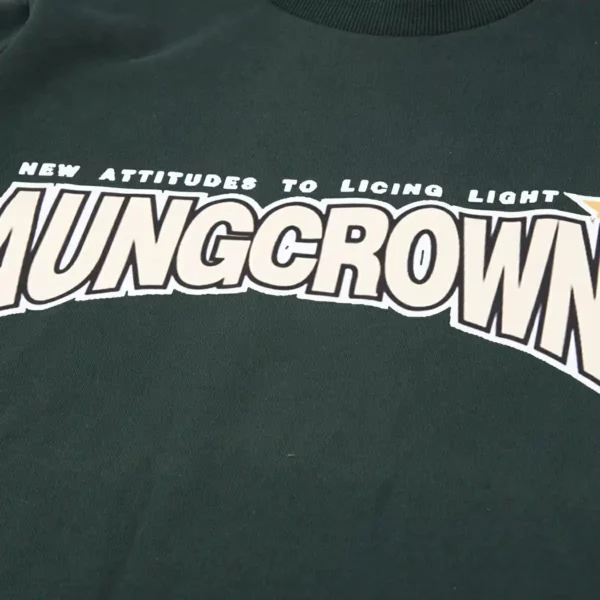 dark green sweatshirt with heat transfer letters on the front SFZ-210518-8