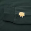 dark green sweatshirt with heat transfer sun on the sleeve SFZ-210518-8