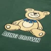 green sweatshirt with embroidery bear and letters KN2102261