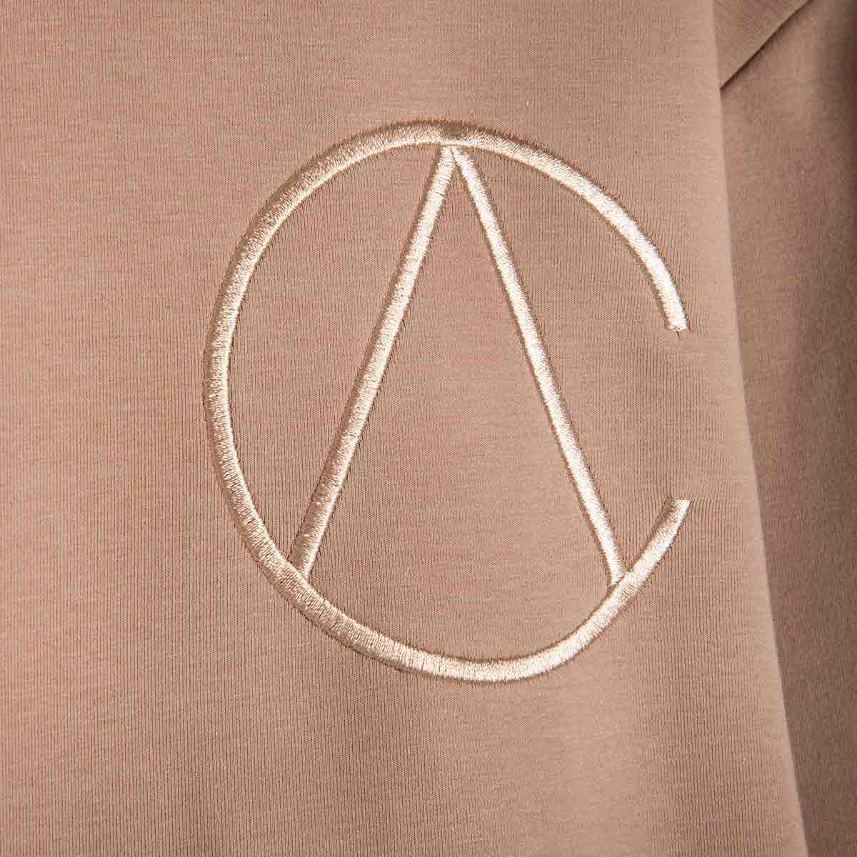 khaki hooded tracksuit - hoodie front logo KN2101271