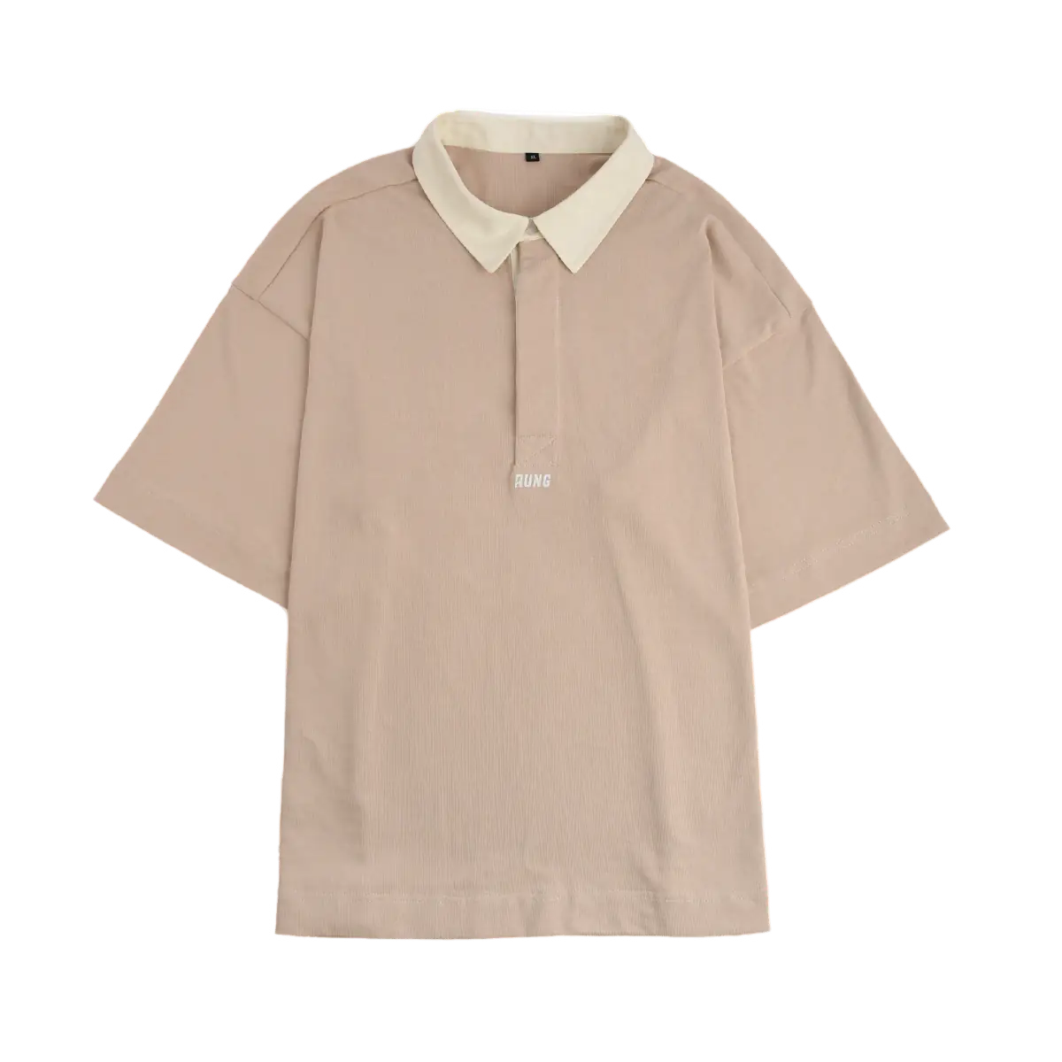light khaki v neck t shirt SFA-210330-8-1