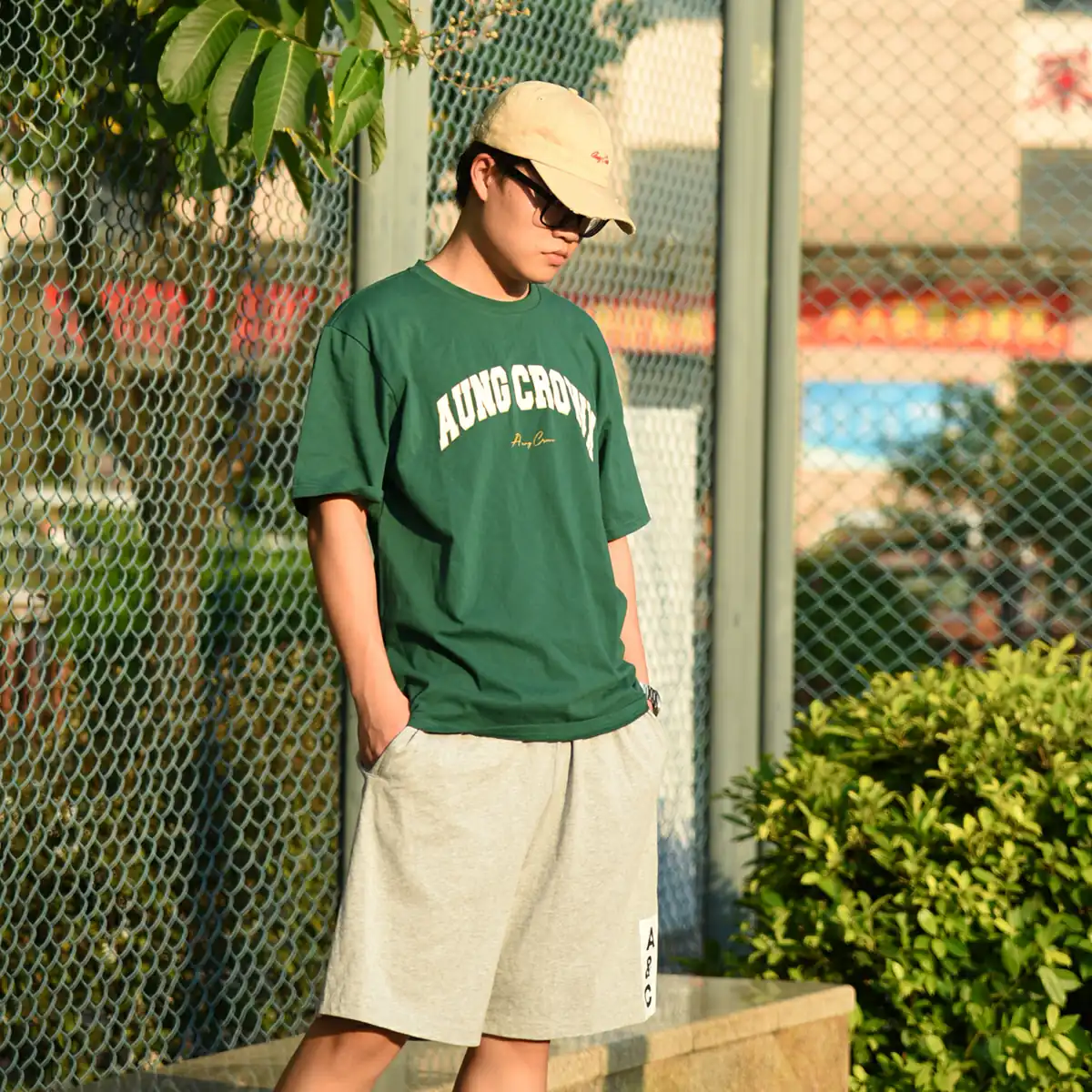 men's casual green and purple t shirt KN2103161 men's casual green and purple t shirt KN2103161