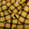 mens yellow check shirt with collar SFA-210331-4