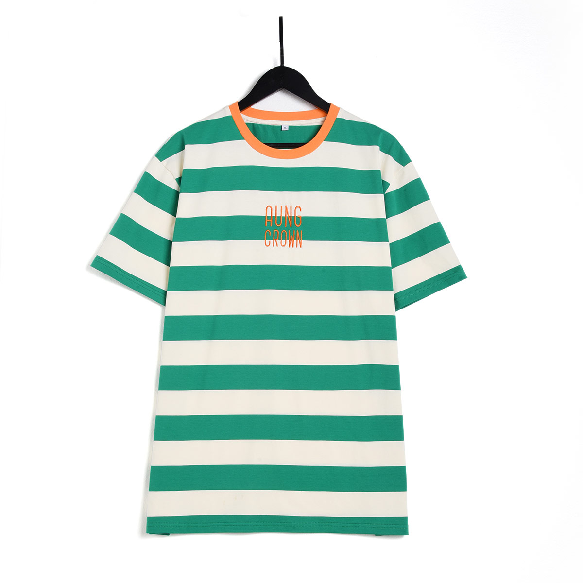 men's green and white t shirt stripe  kn2101273 men's green and white t shirt stripe kn2101273